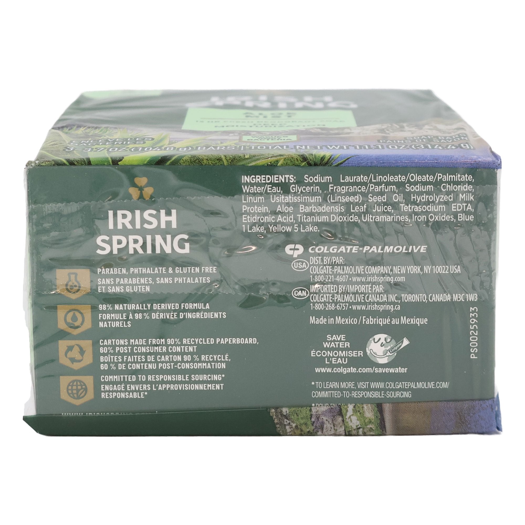 IRISH SPRING BAR SOAP ALOE VERA 3x3.75oz - Authentic Turkish & Mediterranean Food | TG Gourmet