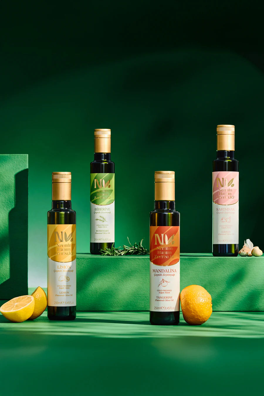 Rosemary Infused Extra Virgin Olive Oil - Nermin Hanim 8.45 Fl Oz (250ml) - TGGOURMET