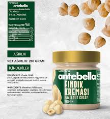 ANTEBELLA SPREADABLE HAZELNUT SPREAD 50% 200gr - Authentic Turkish & Mediterranean Food | TG Gourmet