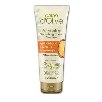 D'OLIVE Nourishing Hand & Body Cream Argan Oil 8.45 fl.oz.250 ml - Authentic Turkish & Mediterranean Food | TG Gourmet