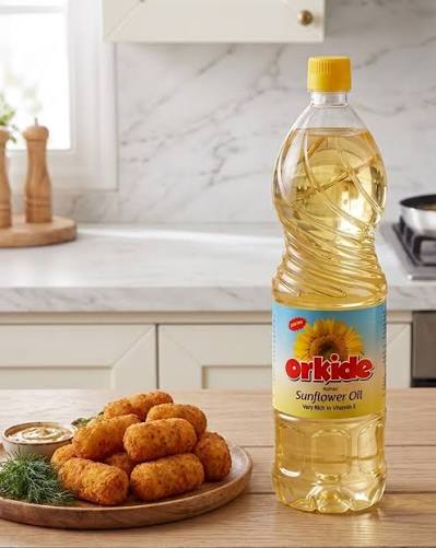 Orkide 100% Pure Refined Sunflower Oil: High Vitamin E, 67.6 fl oz (2L)