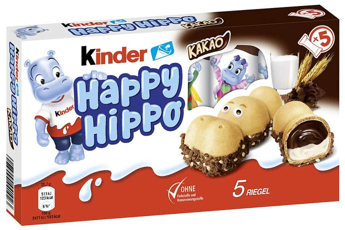 Kinder Happy Hippo Cocoa 5pk (103gr) - Authentic Turkish & Mediterranean Food | TG Gourmet