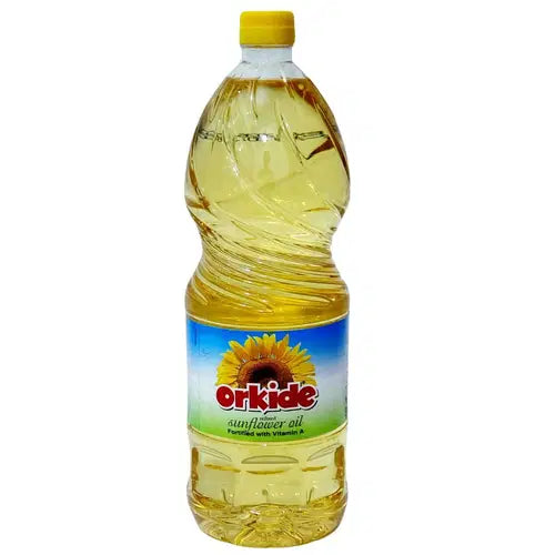 Orkide 100% Pure Refined Sunflower Oil: High Vitamin E, 67.6 fl oz (2L)