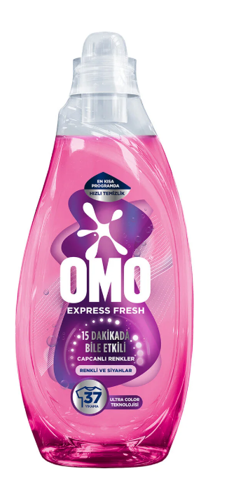 Omo Express Fresh Liquid Detergent Color & Black 50 oz Bottle