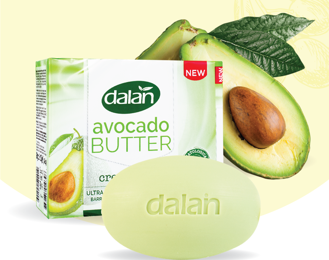 Dalan Cream Soap Avocado Butter 3X90 g (3.2 Oz) - Authentic Turkish & Mediterranean Food | TG Gourmet