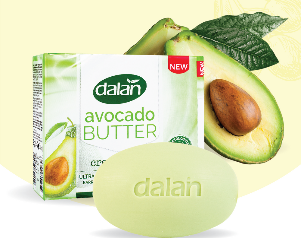 Dalan Cream Soap Avocado Butter 3X90 g (3.2 Oz) - Authentic Turkish & Mediterranean Food | TG Gourmet