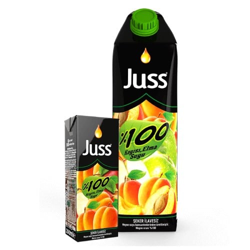 JUSS %100 APRICOT/APPLE JUICE 33.8 OZ (1000ML) (TETRA PACK) - Authentic Turkish & Mediterranean Food | TG Gourmet