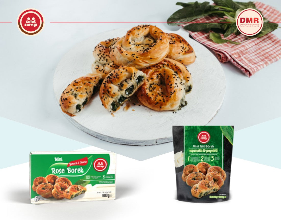 Simit Sarayi Mini Rose Pastry with Spinach & Cheese (Ispanakli Gul Boregi) 21.2 oz (600 g)