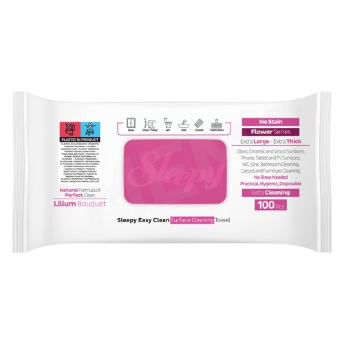 Sleepy Easy Clean Lilium Bouquet Wet Wipes 80 ct