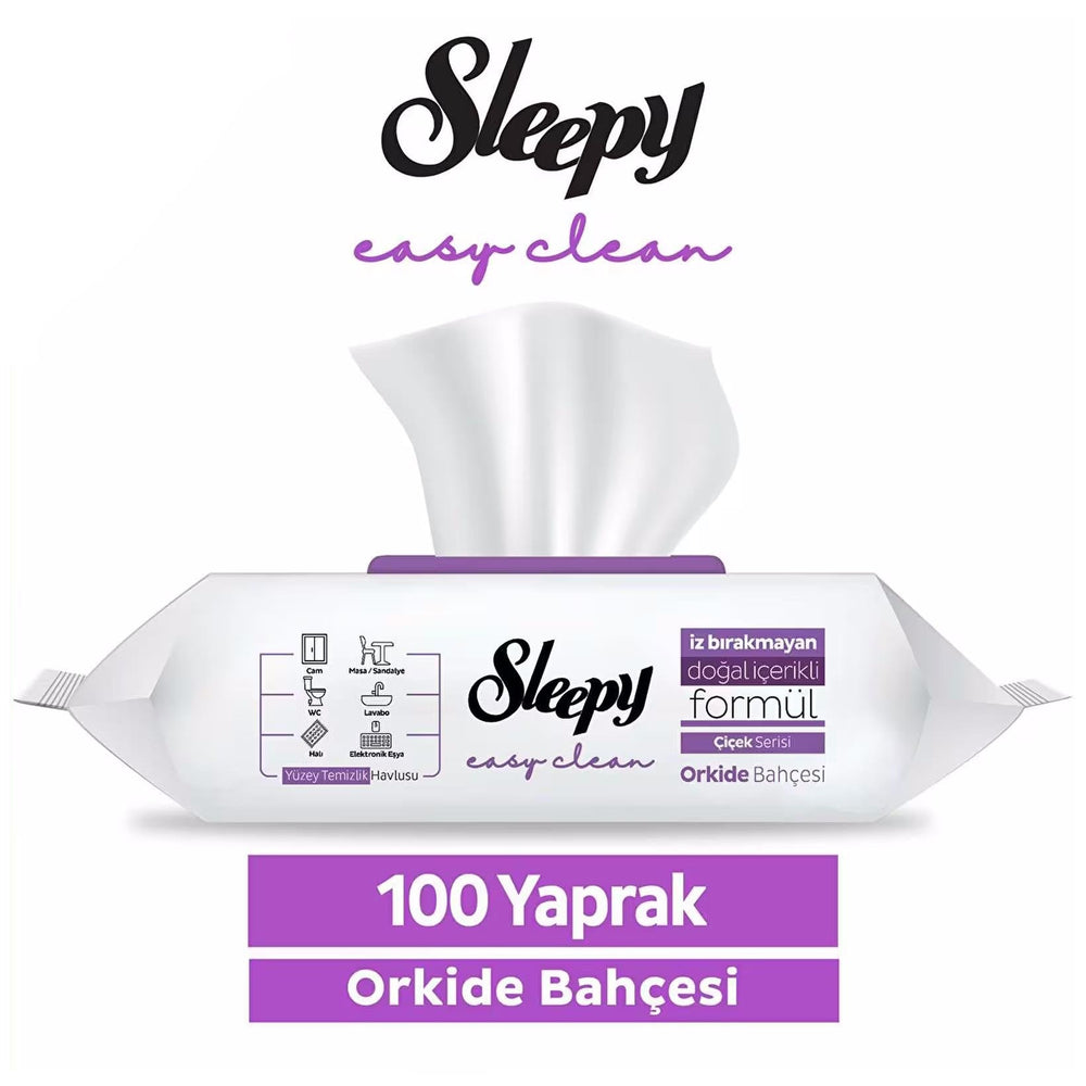Sleepy Easy Clean Orchid Garden Wet Wipes 80 ct